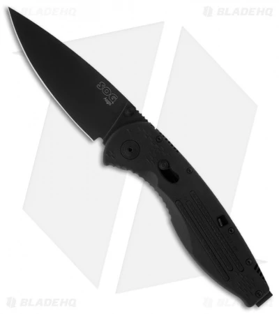 SOG Aegis Knife Spring Assisted Blade (3.5" Black) AE-02 3 SOG Aegis Knife Spring Assisted Blade (3.5" Black) AE-02