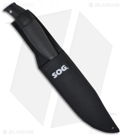 SOG Aura SEAL Bowie Fixed Blade Knife (6.9" Black) AU-03 4 SOG Aura SEAL Bowie Fixed Blade Knife (6.9" Black) AU-03 - Image 2