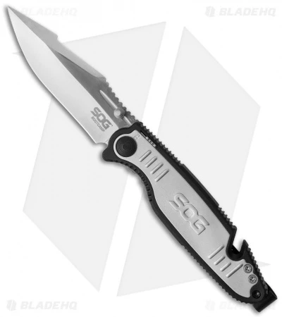 SOG Boot Camp Mini Spring Assisted Knife (3.25" Satin) BCP101 3 SOG Boot Camp Mini Spring Assisted Knife (3.25" Satin) BCP101