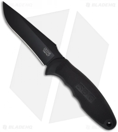 SOG Field Pup II Fixed Blade Knife (4.75" Black) FP-6 3 SOG Field Pup II Fixed Blade Knife (4.75" Black) FP-6