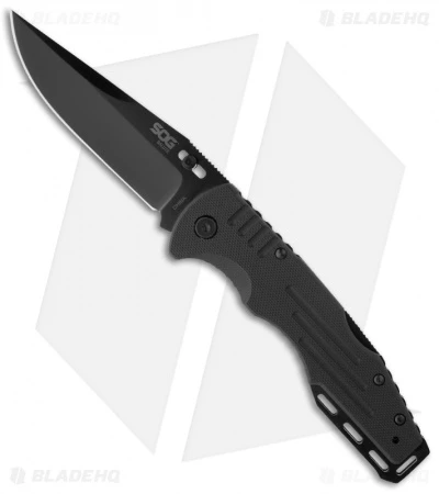 SOG Fusion Salute Lockback Knife (3.625" Black) FF-11 3 SOG Fusion Salute Lockback Knife (3.625" Black) FF-11