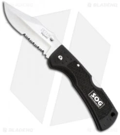 SOG Magnadot Lockback Knife (3.63" Satin Serr) S301