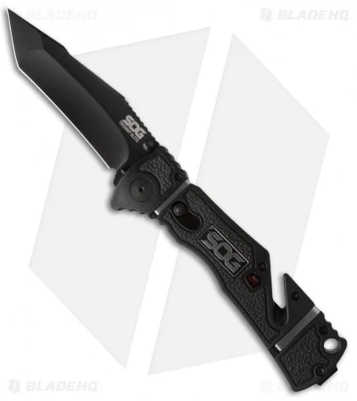 SOG Trident Elite Tanto Spring Assisted Knife (3.7" Black) TF104 3 SOG Trident Elite Tanto Spring Assisted Knife (3.7" Black) TF104