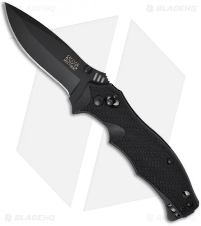 SOG Vulcan Mini Folding Knife (3" Black) VL-12 3 SOG Vulcan Mini Folding Knife (3" Black) VL-12